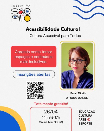 Cartaz do curso online Acessibilidade Cultural
