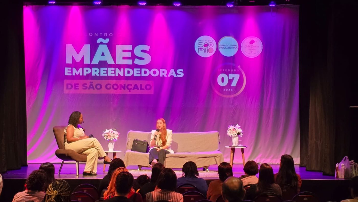 Primeiro Encontro de Mães Empreendedoras de São Gonçalo, no palco do Panorama